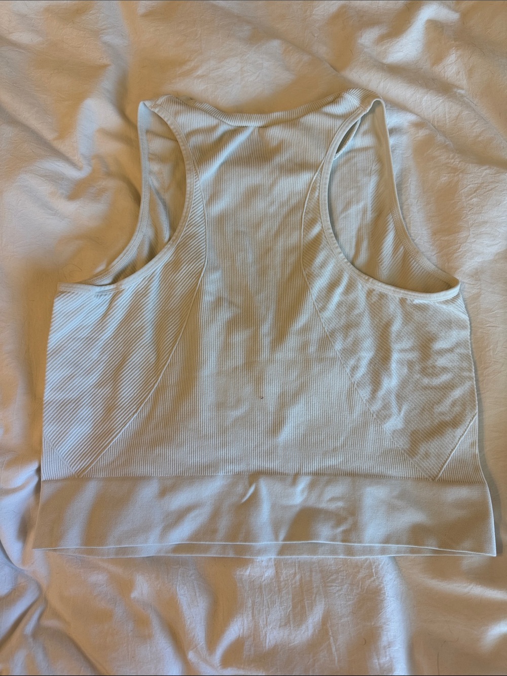H&M white Ribbed Tank Top - Picture 3 of 3